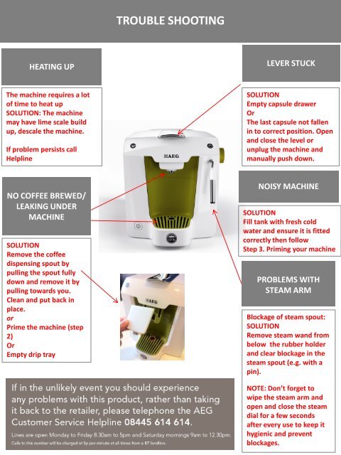 User Manual AEG Favola and Favola Plus - Lavazza Store