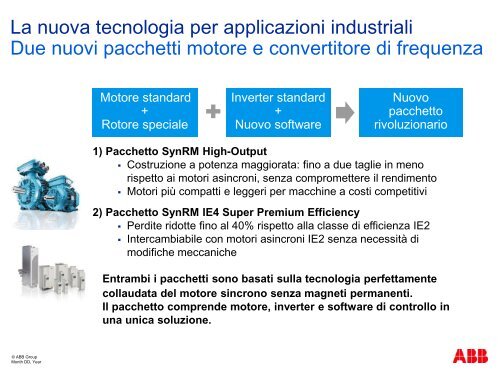 Motori a riluttanza variabile IE4 - VTF Sistemi