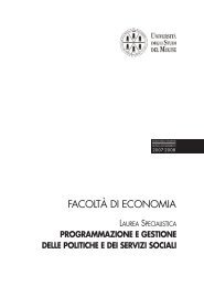 FACOLTÀ DI ECONOMIA - Università degli Studi del Molise