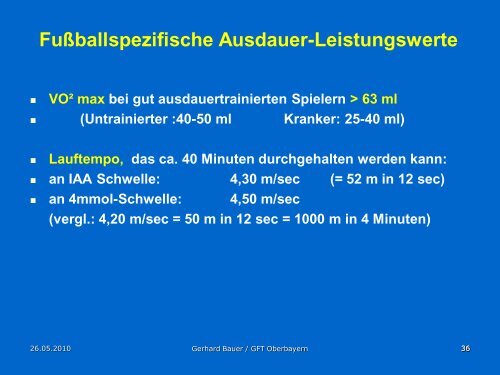 Schnelligkeit und Ausdauer im Fußball ... - GFT Oberbayern