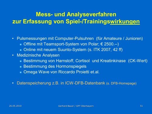 Schnelligkeit und Ausdauer im Fußball ... - GFT Oberbayern