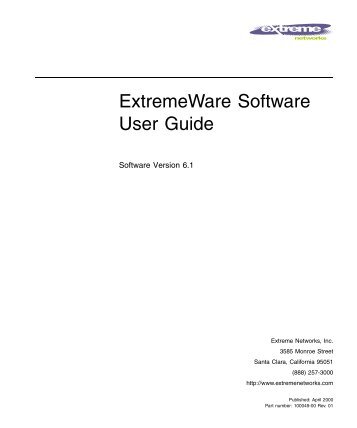 ExtremeWare Software User Guide