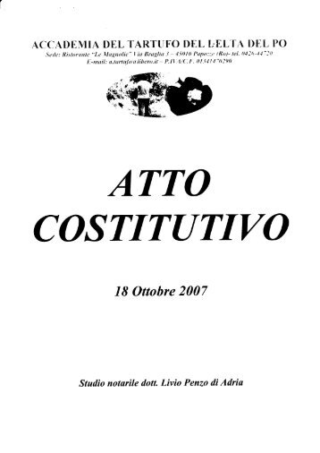 Atto costitutivo - hosted by PolesineInnovazione.it