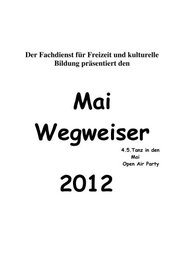 Der Fachdienst für Freizeit und kulturelle Bildung ... - Schoenbrunn.de