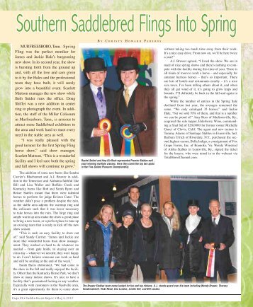 2013 Spring Fling - Southern Saddlebred Sales