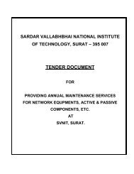 tender document - Sardar Vallabhbhai National Institute Technology ...