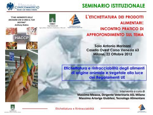 presentazione seminario - ASSOFOOD MILANO