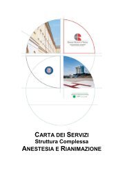 Carta dei Servizi Struttura Complessa Anestesia e Rianimazione