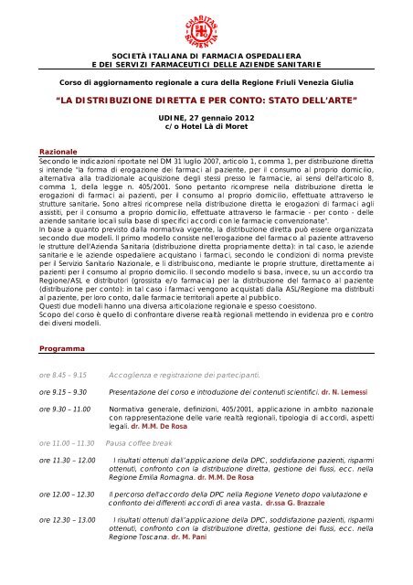 la distribuzione diretta e per conto: stato dell'arte - SIFO