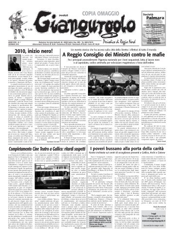 Gennaio 2010 - Nuovo Giangurgolo News