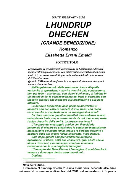 LHUNDRUP DHECHEN - Estro-Verso