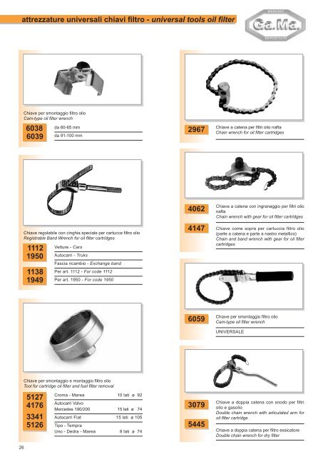 CATALOGO GENERALE CATALOGO GENERALE