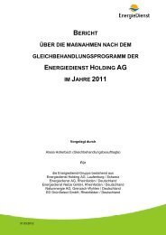 Gleichbehandlungsbericht 2011 - EnergieDienst AG