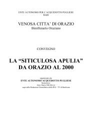 LA “SITICULOSA APULIA” DA ORAZIO AL 2000