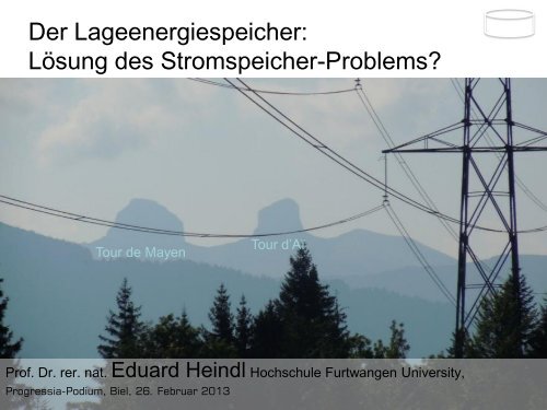 Das Projekt Lageenergiespeicher LES