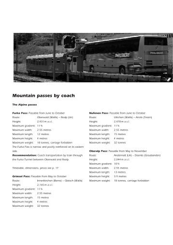 Mountain passes by coach