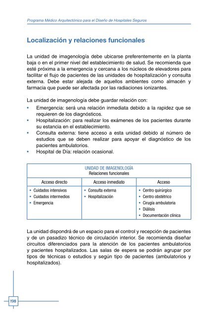 Programa Médico Arquitectónico para el Diseño de Hospitales Seguros