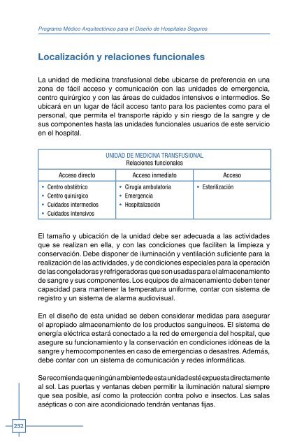 Programa Médico Arquitectónico para el Diseño de Hospitales Seguros