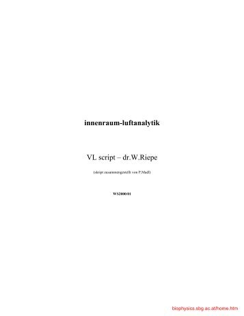 innenraum-luftanalytik VL script – dr.W.Riepe