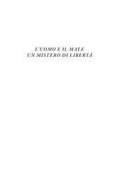 L'uomo e il male un mistero di libertà