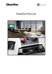 ClearOne Price List - GO Connect