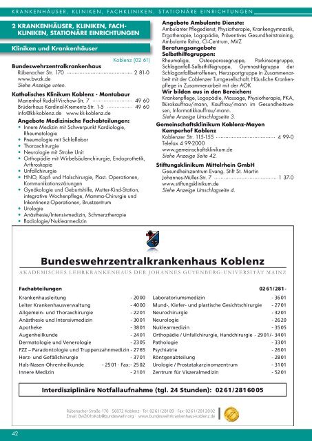 Gesundheitswegweiser Koblenz - Stadt Koblenz