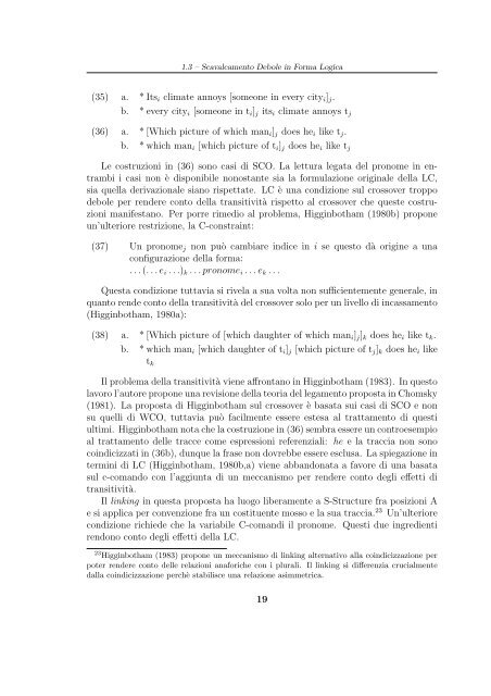 Scavalcamento Debole e Catene in Forma Logica - Pagine ...