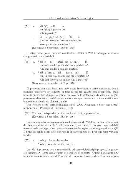 Scavalcamento Debole e Catene in Forma Logica - Pagine ...