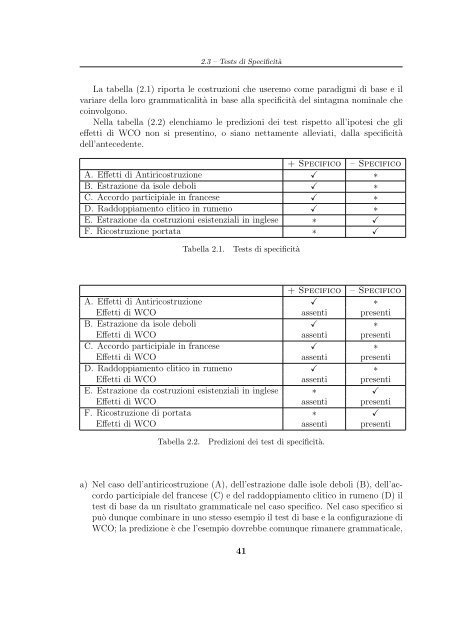 Scavalcamento Debole e Catene in Forma Logica - Pagine ...