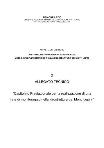 Allegato Tecnico Monti Lepini - Uffico Idrografico e Mareografico di ...