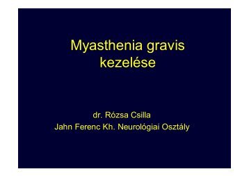 Myasthenia gravis kezelése