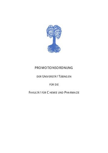 PROMOTIONSORDNUNG - Universität Tübingen