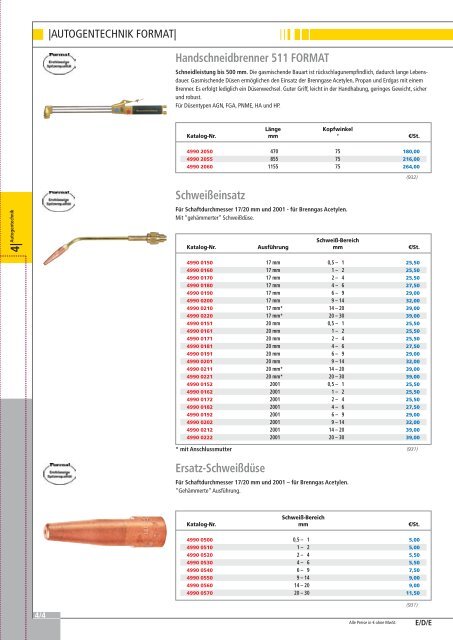 Schweißtechnik 2009 / 2010 - EW NEU GmbH Worms/Speyer ...