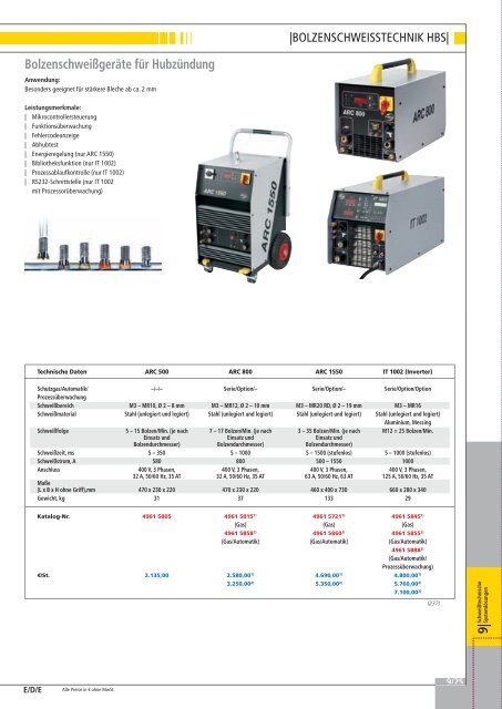 Schweißtechnik 2009 / 2010 - EW NEU GmbH Worms/Speyer ...