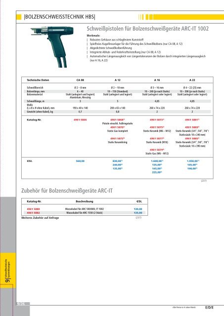 Schweißtechnik 2009 / 2010 - EW NEU GmbH Worms/Speyer ...