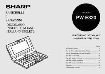 PW-E320 Operation-Manual IT - Sharp