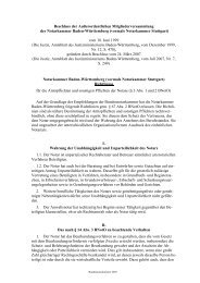 Richtlinien der Notarkammer Baden-Württemberg