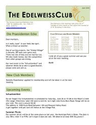 THE EDELWEISSCLUB - German-American Club of Boise, Idaho