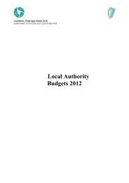 Local Authority Budgets 2012 - Department of Environment and ...