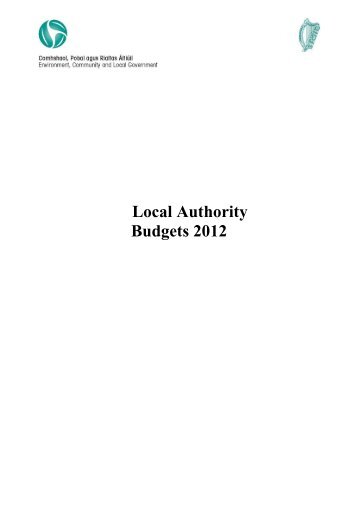 Local Authority Budgets 2012 - Department of Environment and ...