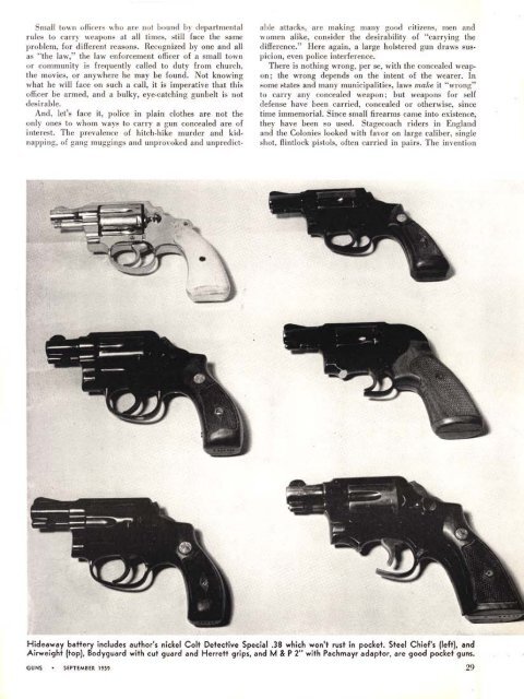 GUNS Magazine September 1959