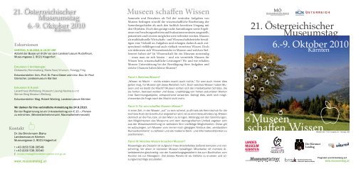 Museen schaffen Wissen - ICOM Österreich