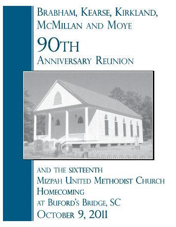 90TH 90 90 - Mizpah United Methodist Church 98 Mizpah Lane Olar