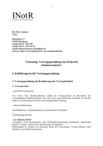 Allgemeine Einführung - Institut für Notarrecht