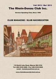 February 2013 / March 2013 (PDF) - Rhein Donau Club - iiNet