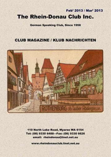 February 2013 / March 2013 (PDF) - Rhein Donau Club - iiNet