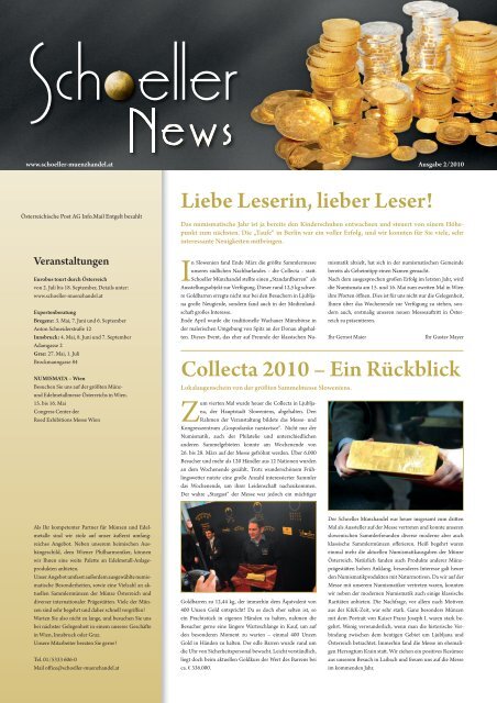 Liebe Leserin, lieber Leser! Collecta 2010 – Ein Rückblick