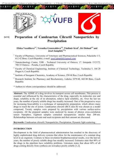 Preparation of Candesartan Cilexetil Nanoparticles by Precipitation
