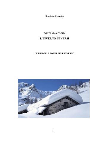 L'INVERNO IN VERSI - Fatti non foste