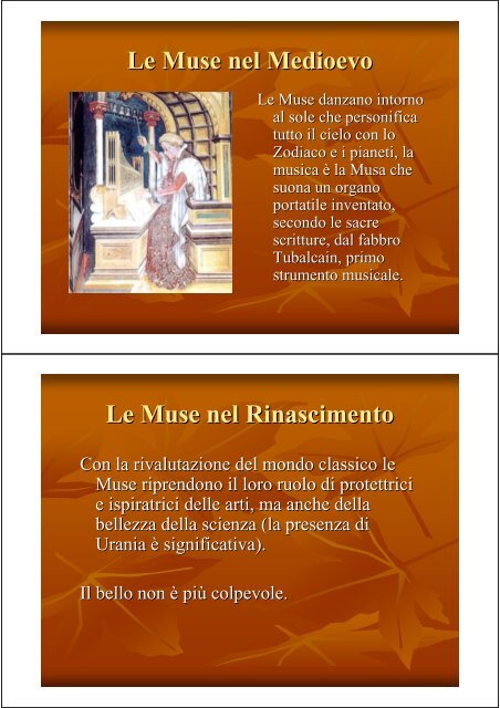 Le Muse nel Rinascimento - Provincia di Livorno